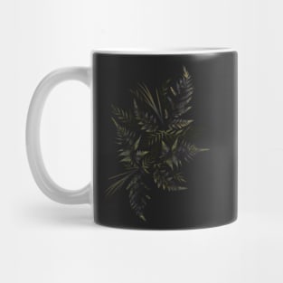 Fern Leaves - Black Mug